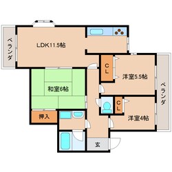 菖蒲池駅 徒歩5分 3階の物件間取画像